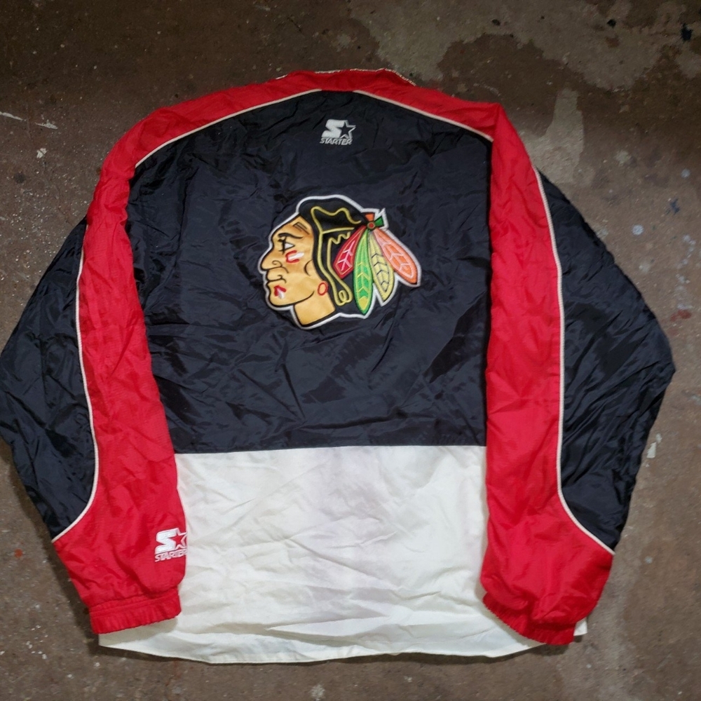 Vintage chicago blackhawk Starter windbreaker sz M